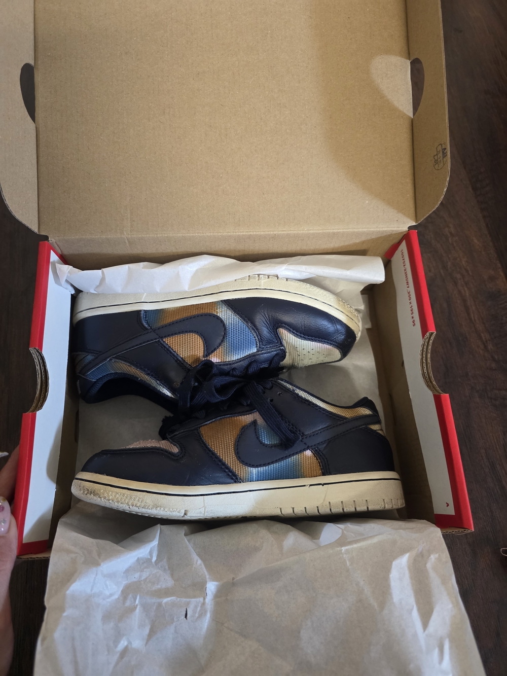 Nike Dunk Low Retro PRM Graffiti Pack “Navy” Obsidian - Kid’s Size 1Y